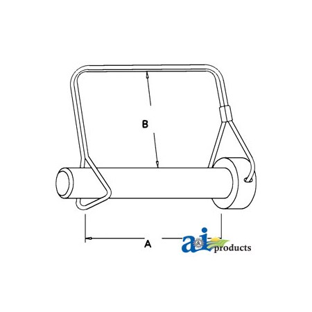 A & I Products Pin, 5/16" x 2-1/4", Square Lock, (5 pk) 6" x2" x4" A-SPR102